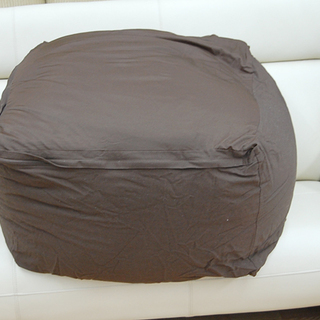 無印 良品計画 ビーズクッション 体にフィットするソファ カバー2枚付き ストライプ ブラウン 札幌市 清田区 平岡