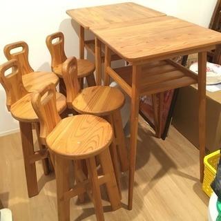 木製 テーブル&イス