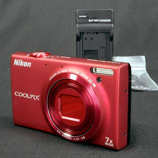 NikonデジタルカメラCOOLPIX S6100 スーパーレッ...