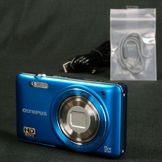 OLYMPUS VG-120 デジタルカメラ ブルー 1400万...