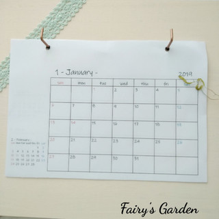 2019年を飾るプリザーブドフラワーのカレンダーボード - フラワー