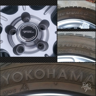 ヨコハマスタッドレス215／55R16　BRIDGESTONE16インチ6.5ｊアルミホイール5穴　PCD114.3　46