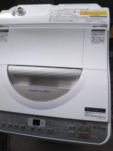 シャープ 2018年モデル 乾燥機付き縦型洗濯機 5.5kg