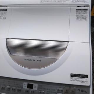 シャープ 2018年モデル 乾燥機付き縦型洗濯機 5.5kg