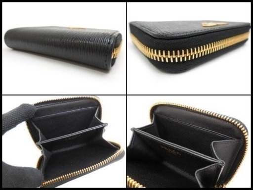 日本未入荷モデル】 PRADA レザー ラウンド コインケース 1MM268 黒 未