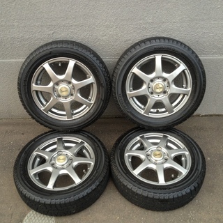 ヨコハマ 155/65R13 2016・2014年製 ice GUARD スタッドレス アルミホイール付 4本セット PCD 100 4穴 4J オフ＋43