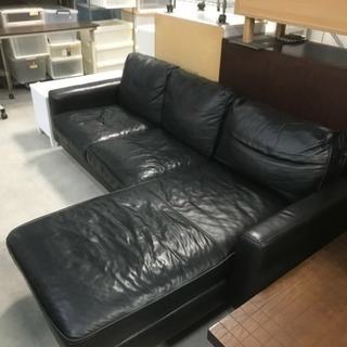掘り出し商品】KEYUCA ケユカ レザーソファ 3P カウチソファ