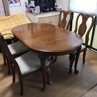 高級ヨーロッパ調ダイニングテーブルセット