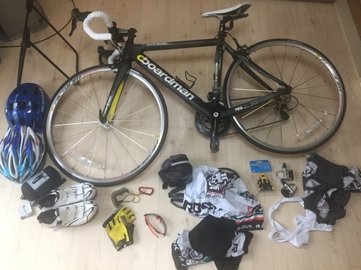 Boardman Road Team C　カーボン（フレーム・シートポスト）、１０５（ディレイラー・シフター・ブレーキ）、Mavic Aksium（ホイール）