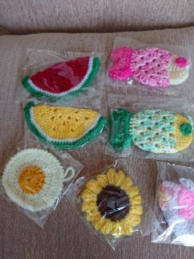 かわいい エコたわし 毛糸スポンジ キッチン用品 図書委員 伊勢崎の掃除用具 その他 の中古あげます 譲ります ジモティーで不用品の処分