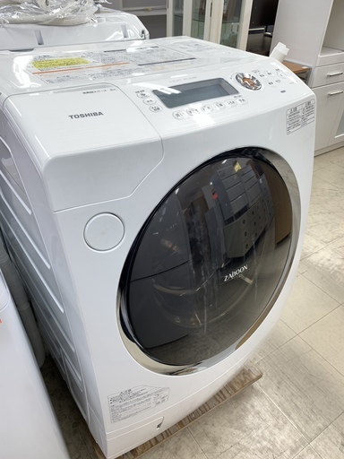 【終了】J11【 動作確認 クリーニング済 】東芝　ドラム式洗濯機　9Kg　TW-Z9500R　2013年製　■排水、給水ホース付き！　柏市、松戸市、流山市内￥1500円で配送可！