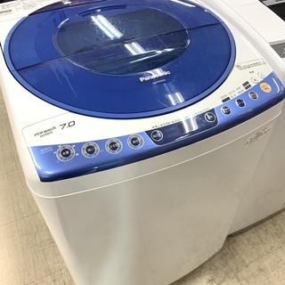 【終了】J12【 動作確認 クリーニング済 】パナソニック　洗濯機　7Kg　NA-FS70H5　2013年製　■排水、給水ホース付き！