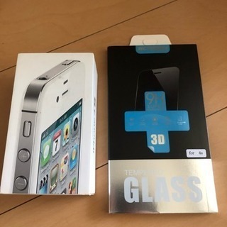 iPhone4sの空箱とガラスフィルム！