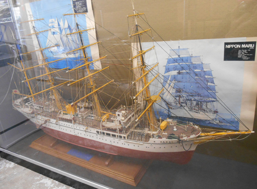 木製 不二美術模型 日本丸 NIPPON MARU 1/75 不二美術 日本丸 模型
