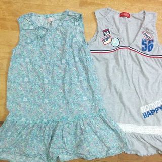 150㎝『FIORUCCI』grayのノースリーブワンピース　&...