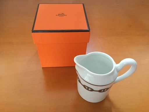 エルメス HERMES シェーヌダンクル プラチナ クリーマー ミルクポット