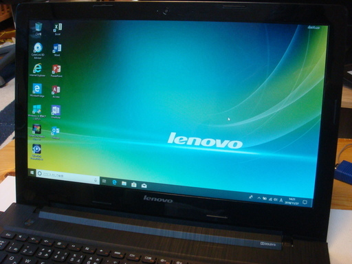 ノートパソコン Lenovo G50-45 新品SSD 液晶新品 WIN10 64bit(中古)