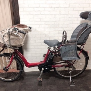 75 ヤマハ リトルモア 6Ah 新基準 26インチ 電動自転車 三人乗り