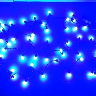 ★未使用★イルミネーション 50球 LED クリスマス 青色 ブ...