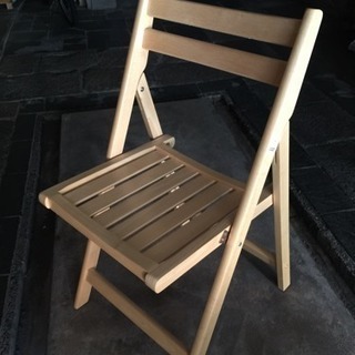 【木製  折りたたみ椅子】４脚セット 美品