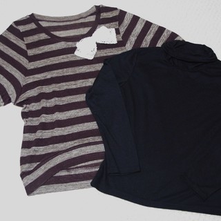 半袖セーターとタートルネックシャツ