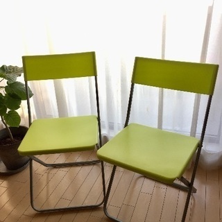 IKEA 折りたたみ椅子 2脚