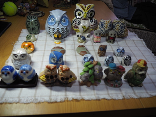 フクロウのコレクション100点
