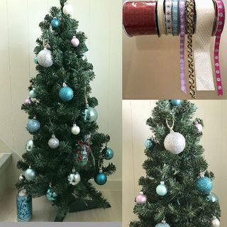 アメリカ製 95cmクリスマスツリーとリボン8種