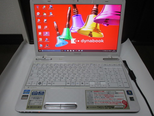 【美品】東芝dynabook T451/57DW Corei7／4GB／320GB ノートパソコンリカバリー済 中古動作品