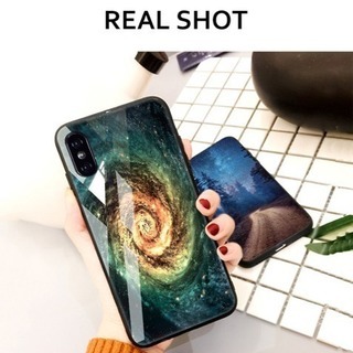 iPhone X XS ケース 宇宙 オシャレ デザイン 新品 四角