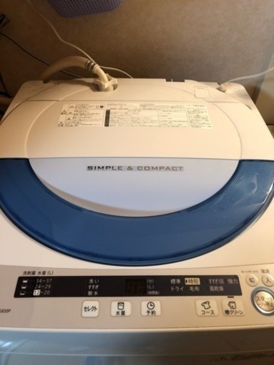 SHARP 5.5kg洗濯機 2015年製 ES-GE55P