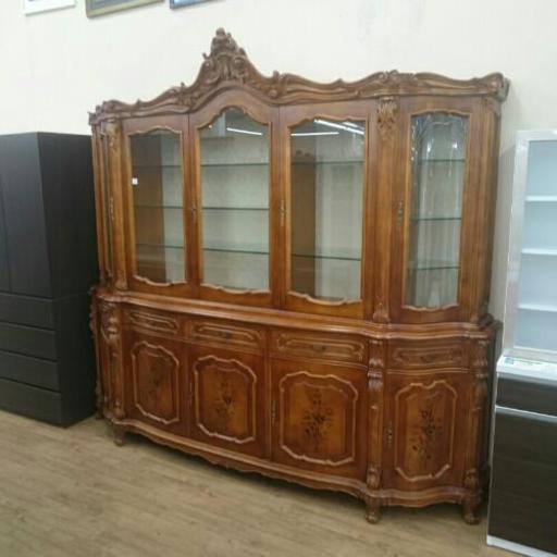 配送 コレクションボード 5ドア アンティーク調 カップボード 