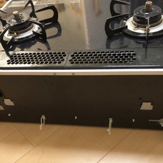 パロマのグランドシェフ ガスコンロ 水無し両面焼きワイドグリル ガラスコートフラットトップ