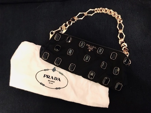 超美品！プラダ ショルダーバッグ(ブラック)☆ブランドバッグ 小物
