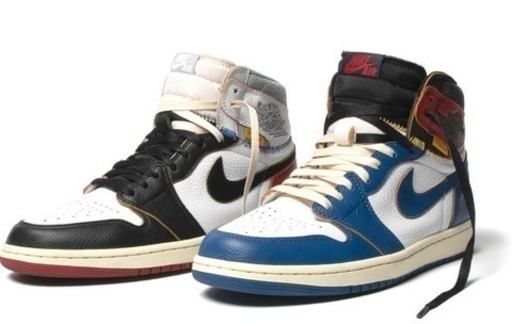 スニーカー NIKE AIR JORDAN 1 RETRO HI NRG / UNION WHITE/BLACK-VRSTY RED-WLF GRY