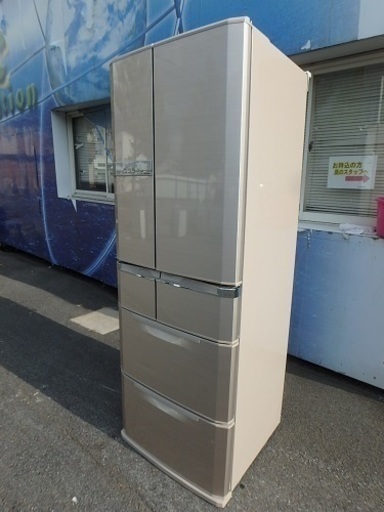 ☆6D簡易清掃済み☆2010年製☆ 三菱 MITSUBISHI 大容量6ドアノンフロン冷凍冷蔵庫 MR-E47S-F 465L