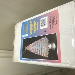 クリスマスツリー150cm クリア　ファイバー　LED　1度開封新品