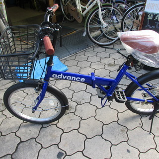 【新車】変速機付き折り畳み自転車　前かご付き