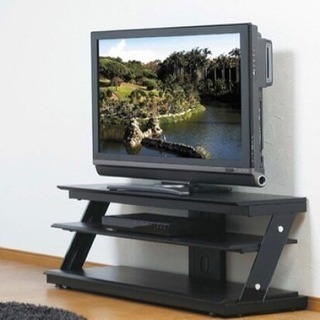 美品 シンプルモダン黒の木目素材のテレビ台/AVボード(購入価格...