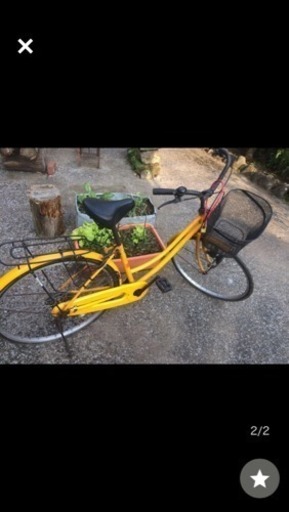 ママチャリ自転車 黄色 取りに来てくれる人限定
