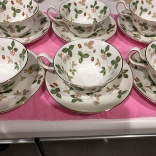 wedge woodカップ&ソーサー 6客