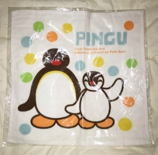 新品 Pingu ピングー ガーゼ ミニタオルハンカチ ハンドタオル 非売品