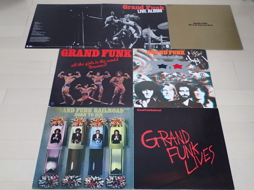 GRAND FUNK RAILROAD / グランド・ファンク・レイルロード　オリジナルLP5枚＋ライブ1タイトル2枚　日本盤（①④を除く）　美盤