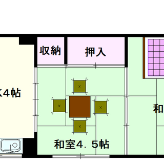 【千代鶴マンション】1号タイプ！2ＤＫタイプ！黒門市場も歩いて行...