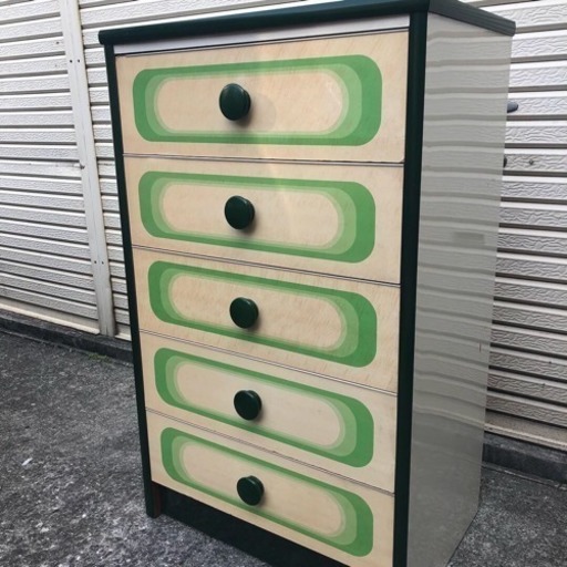 レトロポップ チェスト タンス 昭和レトロ ヴィンテージ ビンテージ よーよー 大阪の家具の中古あげます 譲ります ジモティーで不用品の処分