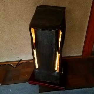 陶器製 灯篭 特大 高さ61cmｘ横幅32cm 