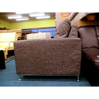 PayPay決済OK  札幌【キレイな3人掛け布製L字ソファ シェーズロング】幅206cm ファブリック ライトブラウン/茶系色 ソファー 本郷通店