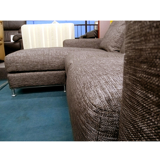 PayPay決済OK  札幌【キレイな3人掛け布製L字ソファ シェーズロング】幅206cm ファブリック ライトブラウン/茶系色 ソファー 本郷通店