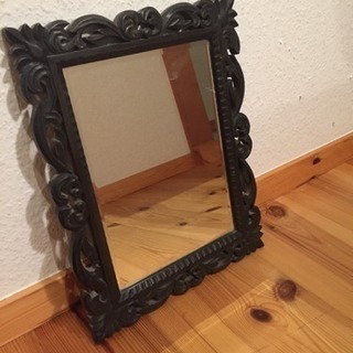 antique wood mirror