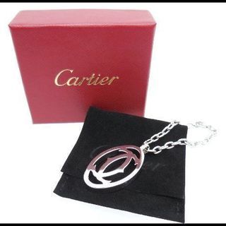 Cartier カルティエ 2Cロゴ チャーム キーリング　ネックレストップ Cartier - Cartier カルティエ バッグチャーム C2キーリング